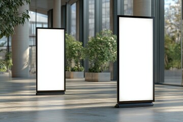 High Resolution Visual of Info Lcd Screen Floor Stand with Rollup Banners