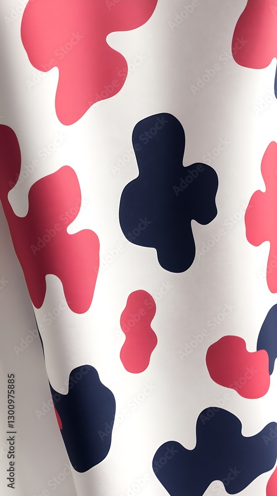 Poster abstract blob pattern with retro hues creates a vintage modern vibe