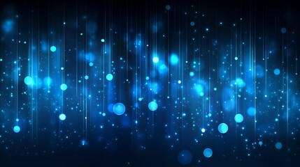Obraz premium Dynamic blue light particles creating a mesmerizing visual effect.