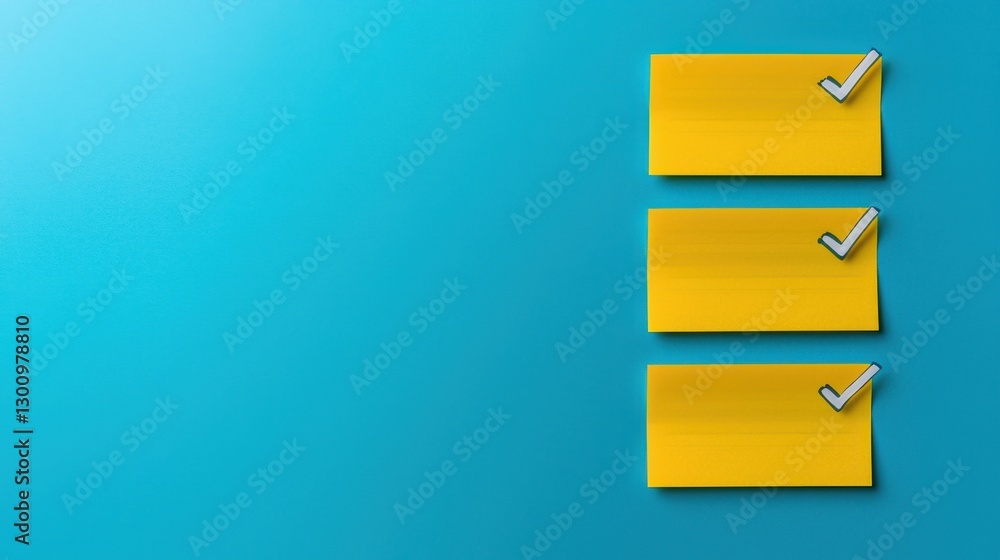 Poster structured to do list infographic with sticky note layout