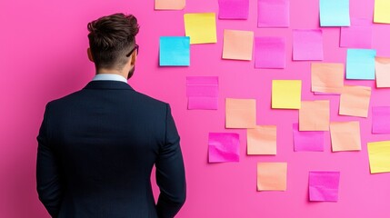 Sticky Notes Wall for Productive Brainstorming and Leadership Development
