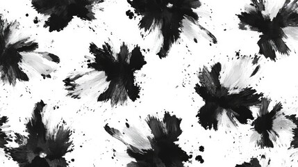 A black and white tie-dye pattern, a seamless texture for textile design, high contrast, detailed brush strokes, a digital art style