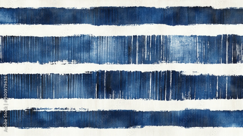 Wall mural a blue and white striped pattern, with thick lines of varying density, creates an abstract backgroun