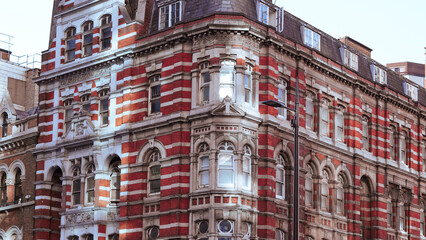 Classic stone buildings in London with historic and cultural significance.