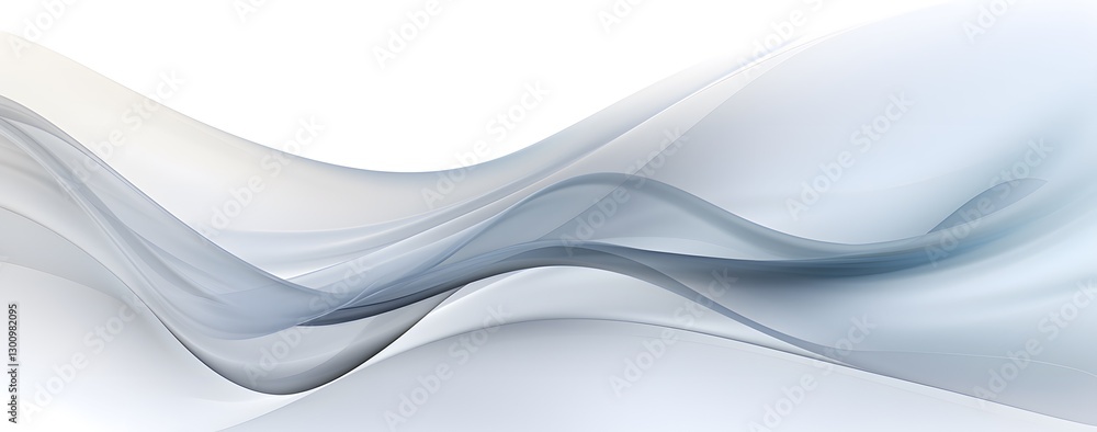 Poster abstract background with white waves. stylized white background with wavy and curved lines