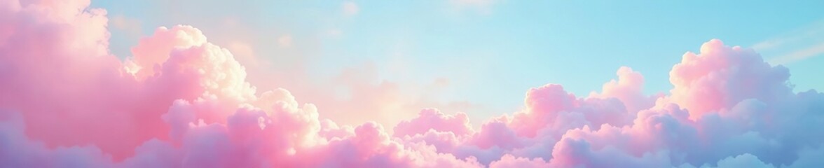 Soft pastel colors blend seamlessly in a watercolor cloudy sky backdrop, sky, colors
