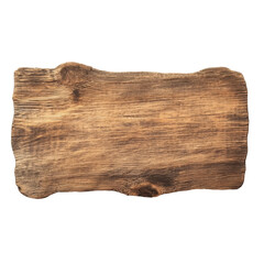 Rustic Wooden Plank Sign On transparent background