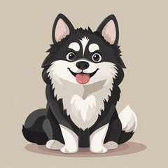 Cute dog cartoon vector illustration 