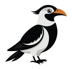 A cute black bird with wings line art icon sign silhouette vector illustration for photo overlays t-shirt print flyer poster design web banner.