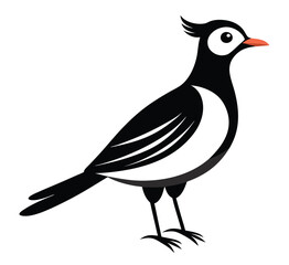 A black bird with wings line art icon sign silhouette vector illustration for photo overlays t-shirt print flyer poster design web banner.