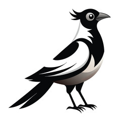 A black bird with wings line art icon sign silhouette vector illustration for photo overlays t-shirt print flyer poster design web banner.