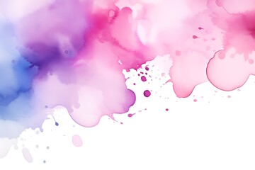 Abstract pink, purple watercolor splash background