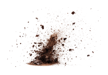 Chocolate explosion concept for dessert decoration and summer celebration events, cut out