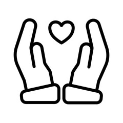 Obraz premium Open with heart - vector icon