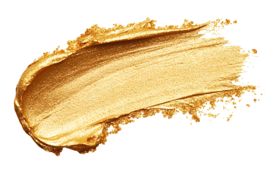 Radiant Gold Highlighter Smear with Defined Edges for Luxury Fashion and Beauty Designs