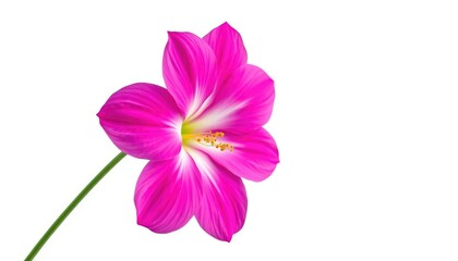 A single vibrant bloom, petals perfectly formed, isolated against a pure white backdrop, lily, daisy