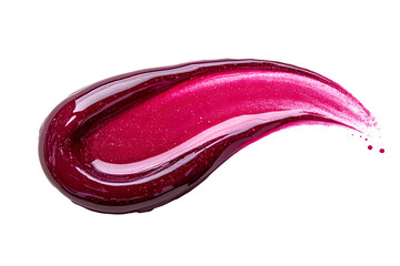 Shiny Light Berry Lip Gloss with Distinct Fluid Edges for Easy Ad Mockup Creation
