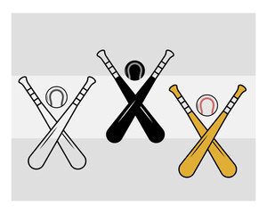 Baseball Bat SVG Silhouette Bundle, Baseball Bat Silhouette, Sports Svg, Baseball Stick Svg, Bat Svg, Baseball Bat Png, Baseball Svg Images, Cut Files