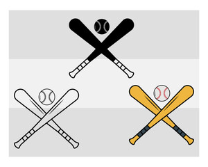 Baseball Bat SVG Silhouette Bundle, Baseball Bat Silhouette, Sports Svg, Baseball Stick Svg, Bat Svg, Baseball Bat Png, Baseball Svg Images, Cut Files
