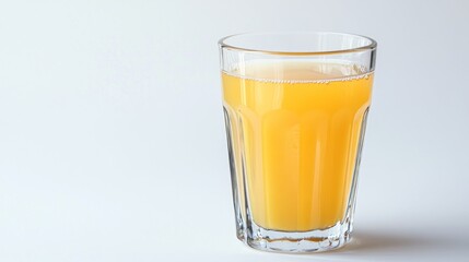 Glass of orange juice on white background (1)