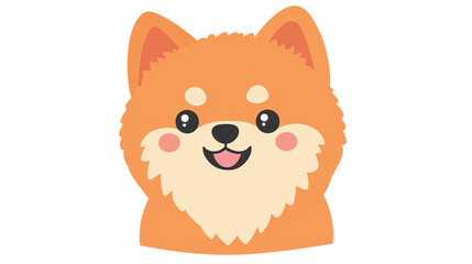 Obraz premium Cute pomeranian dog isolated on transparent background, adorable pomeranian breed png for design projects and creative use.