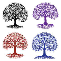 Tree of Life Illustrations with white backgrund