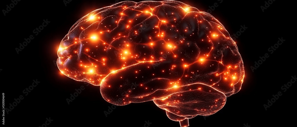 Poster active brain with networked light
