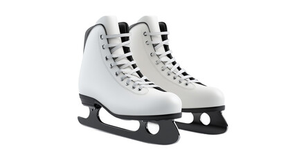 Sharp ice skate blades on a transparent background: a beautiful and realistic skates png image for winter projects.