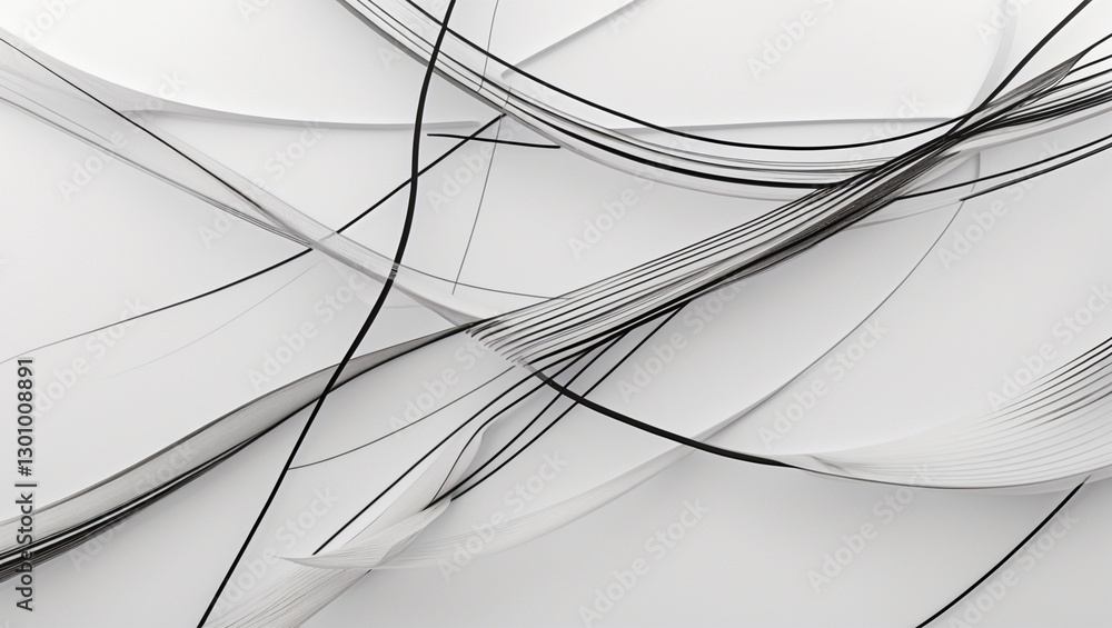 Poster elegant black and white abstract lines creating a modern and minimalist design for artistic and crea