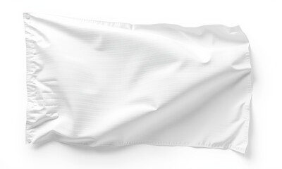 Fototapeta premium blank white flag waving gently, symbolizing peace or surrender, perfect for mockups and designs