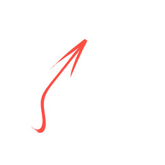 Red grunge arrow direction