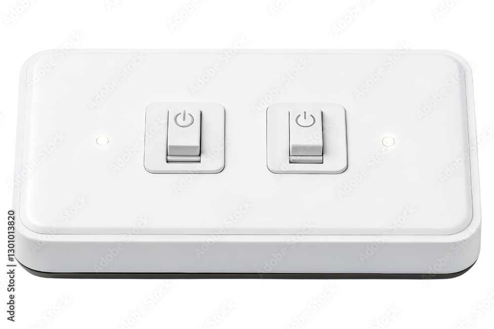 Poster double light switch isolated with transparent background