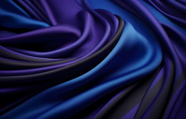 Fototapeta premium dark blue satin silk background. fabric with blue and black lines