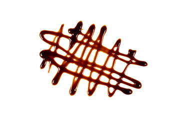 spilled brown soy sauce isolated on white or transparent png