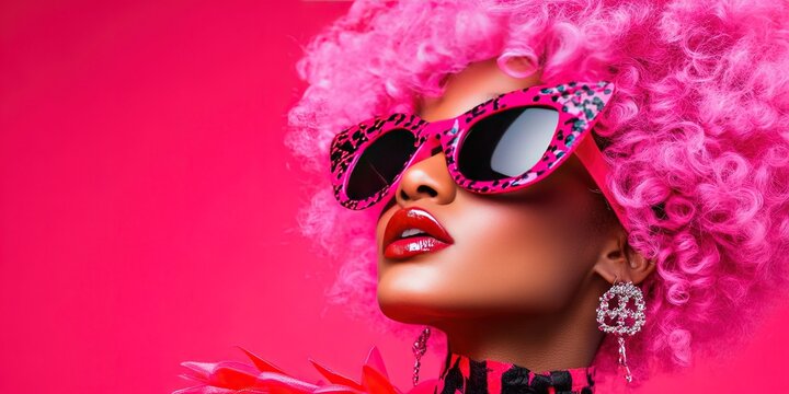 ambivalent fashionista in modern abstract style
