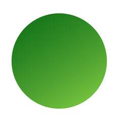 Green color gradient circle transparent background