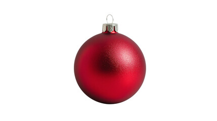 red christmas ball isolated on white background , transparent , png 