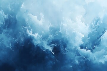 Naklejka premium Soft Pastel Blue Watercolor Brushstroke with Crisp Clean Edges for Elegant Designs