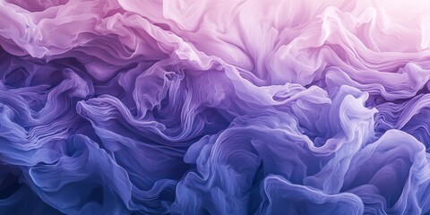 Fototapeta premium Abstract purple and blue background with flowing waves of smoke, creating an ethereal atmosphere for design or decoration