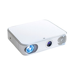 Fototapeta premium A Modern Slim Design Smart Projector with Wireless Capabilities Isolated on Transparent Background