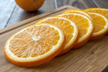 orange on wooden table