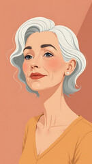 aging woman finds comfort accepting mature natural