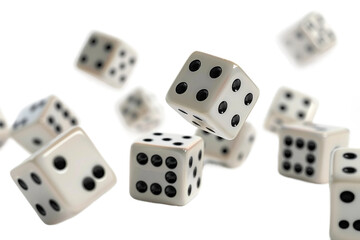 Intense Close-Up of Dice Rolling Across the Table