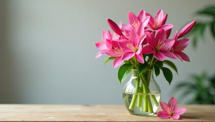Fresh Aesculus carnea Briotii flowers in vase, carnea, briotii, pink
