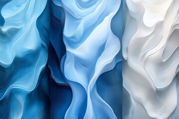 Fototapeta premium abstract blue and white fabric texture.