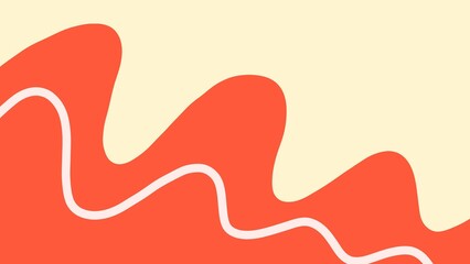 Aesthetic orange wave seamless pattern background