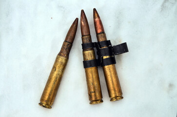 bullets on a white background