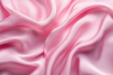 Obraz premium Soft pink satin fabric with gentle waves. AI generated