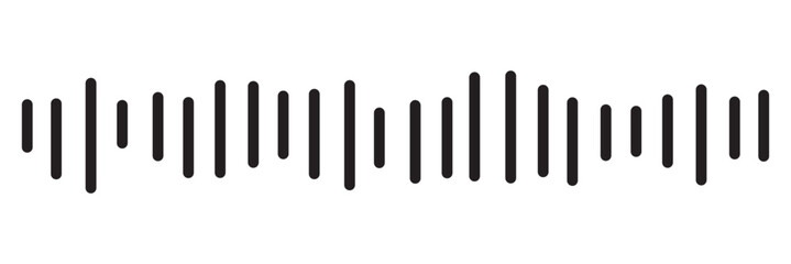 Audio waves icon. Voice message and sound representation