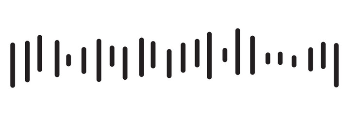 Sound wave set. Sound waves, Equalizer, Audio waves, Radio signal, Music. Recording. Vector illustration